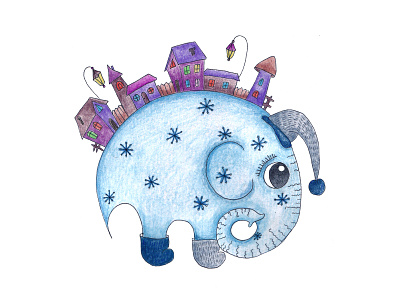 Слон art childrens book childrens illustration cute flat illustration illustrator магазин сайт слон стикер упаковка