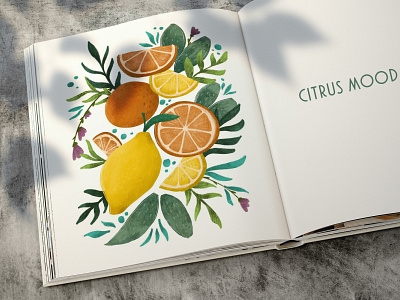 Citrus mood art branding childrens book childrens illustration cute design flat illustration logo