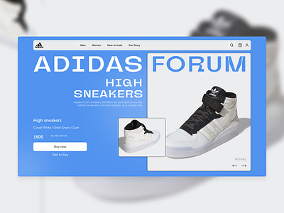 Adidas forum - Website concept adidas concept design minimal sneakers study typography ui web website