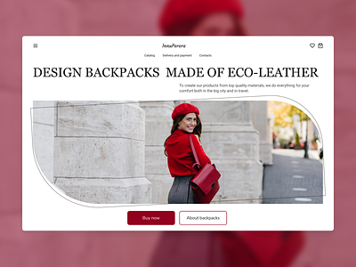 Design backpacks - concept. bags concept design ecobags minimal shopbags typography ui web website