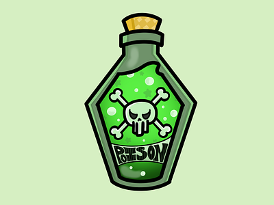Poison Potion Bottle bubbles cork design ghost glass graphic design halloween haunted illustration lettering magic poison poison bottle poison potion potion skull spooky witch