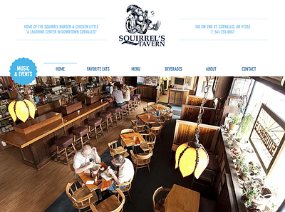 Website Design www.squirrels-tavern.com branding restaurant webdesign website