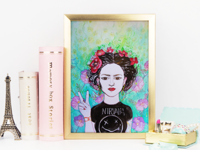 Frida Painting "Enlightened" acrylic acrylic painting design illustration painting