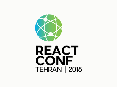 ReactConf Logo conf conference expo gradient logo simple