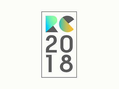 ReactConf Alternative Logo conf conference expo gradient logo simple