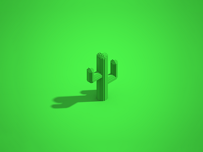 Cactus Voxel Art cactus design simple voxel voxel art voxelart