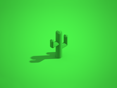 Cactus Voxel Art