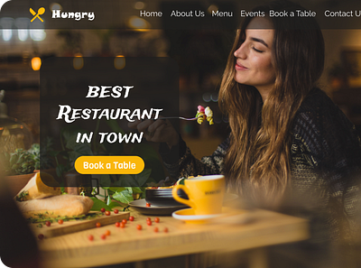 Restaurant Landing Page desgin figma figmadesign flat illustration illustrator landingpage minimal ux vector web web design webdesign website