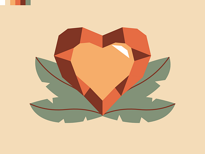 Heart Crystal design vector