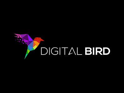 Digital Bird - new logo agency colourful digital agency digital bird inverted logo new