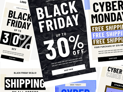Black Friday & Cyber Monday Promo Email Templates