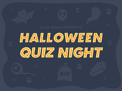 Halloween Quiz Night! halloween halloween design poster spooky vector vector illustration