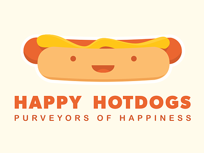 Branding for Happy Hotdogs branding frank hot dog hotdog ketchup logo mustard vector