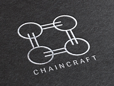 Chain Craft brand chain concept craft logo mark mockup silver simple vector