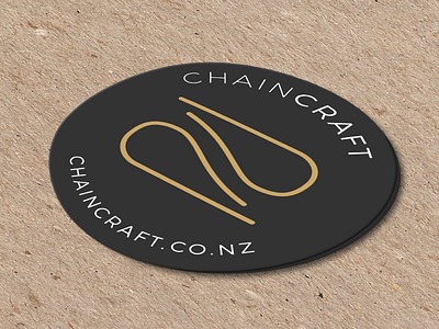 ChainCraft - stickers brand design gold mark merch merchandise packaging simple sticker vector