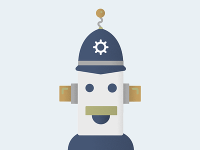 A.I. Police artificial intelligence editorial illustration police robot vector