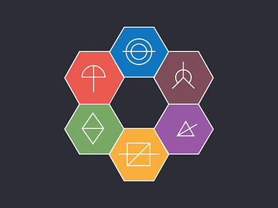 Spaceship buttons game hexagon iconography icons shapes simple space vector