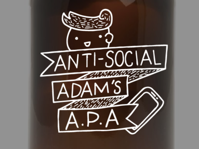 Anti-social Adam's APA beer label