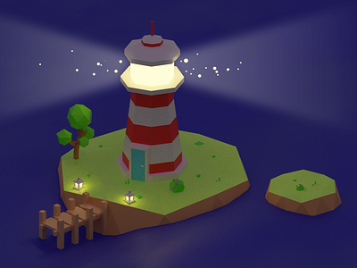 Lighthouse at night