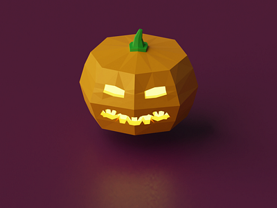 Low poly pumpkin blender blender3d halloween halloween design low poly pumpkin render spooky