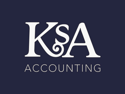 KSA Accounting accountant accounting branding koru logo typography
