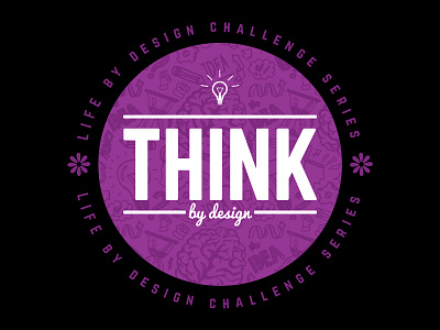Think By Design Challenge badge challenge design health icon illustrator life logo vector