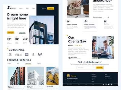 Real Estate Landing Page app design daily 100 challenge dashboad design figma flat illustration logo ui ux