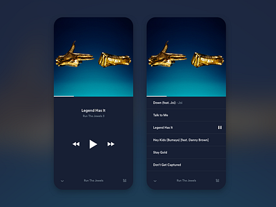 Run the Player design iphonex jewels music player product run the ui ux