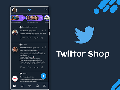 Twitter Shop branding twitter ui. ux