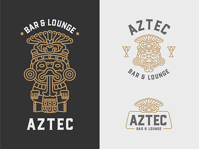 Azter - Bar & Lounge aztec badge bar beverage branding emblem food illustration logo lounge vector