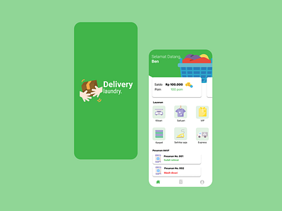 Laundry App app branding design figma graphic design mobile ui