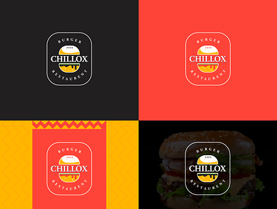 CHILLOX Burger Restaurent logo bold burger cool design logo logodesign modern restaurent