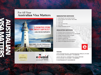 Immigration & Education Services leaflet australian education immigration leaflet services visa