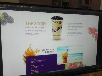 Chatime Web Tamplate Design chatime cold delicious ice juicy template ui ux webdesign