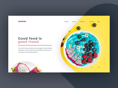 Foodize Header Section classy corporate food fruit header ui