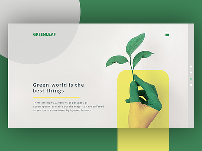 Greenleaf Header Concept corporate green header leaf simple ui