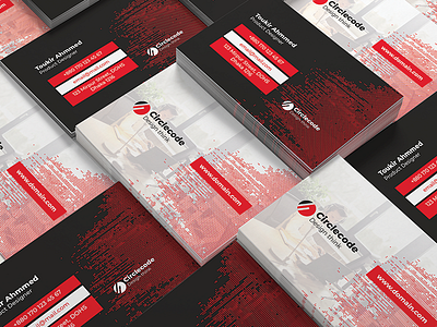 Business Card Design business card color red
