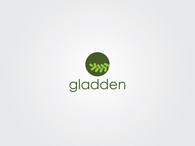 Gladden Logo clean creative garden graphic design green illustrator leaf light green logo logo design modern simple