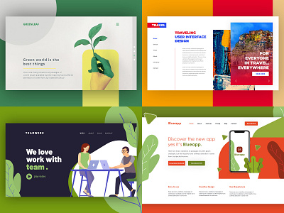 Top 4 stories 2018 corporate design header illustration product simple typography ui ux web