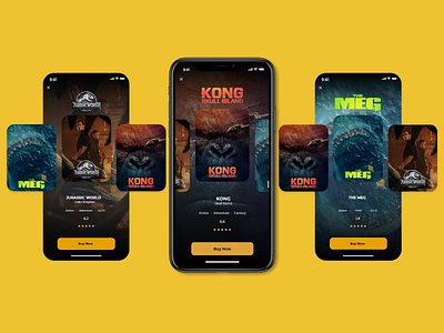 🍿• Online Movie Ticket Reservation App adobexd jurassicpark kong themeg