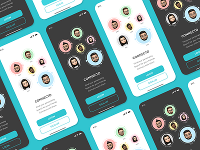 📱• CONNECTD Social App adobexd connect connectd connected personalities socialmedia