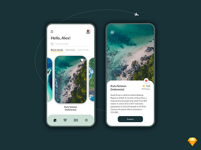 ⛰️• TravelCo. Travel App UI Screens - Light