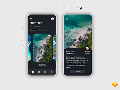 ⛰️• TravelCo. Travel App UI Screens - Light dark theme sketch sketchapp travel agency travel app travel app concept travel app design travel app ui travel app ui design