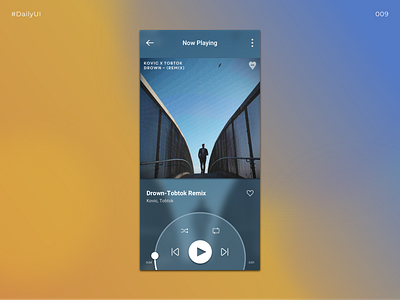 Daily UI Challenge #009 | Music Player app dailyui dailyui009 dailyuichallenge sketch ui uidesign