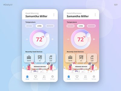 Daily UI Challenge #021 | Home Monitoring Dashboard