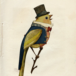 Clarence bird bowtie hat suit