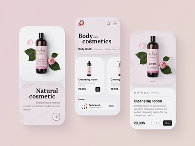 Natural cosmetic - mobile app.