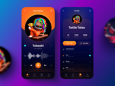 Music app UI