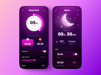 Alarm App by Offdesignarea on Dribbble