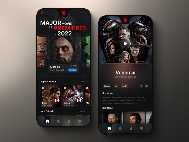 Netflix app by Offdesignarea on Dribbble